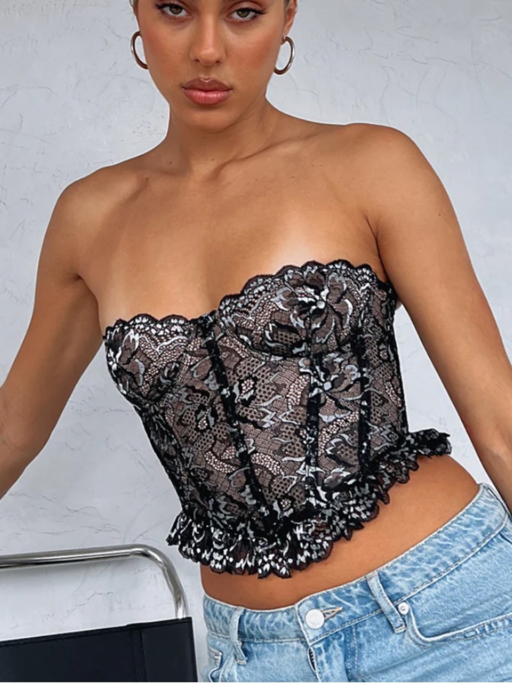 White fox Save Your Tears Corset